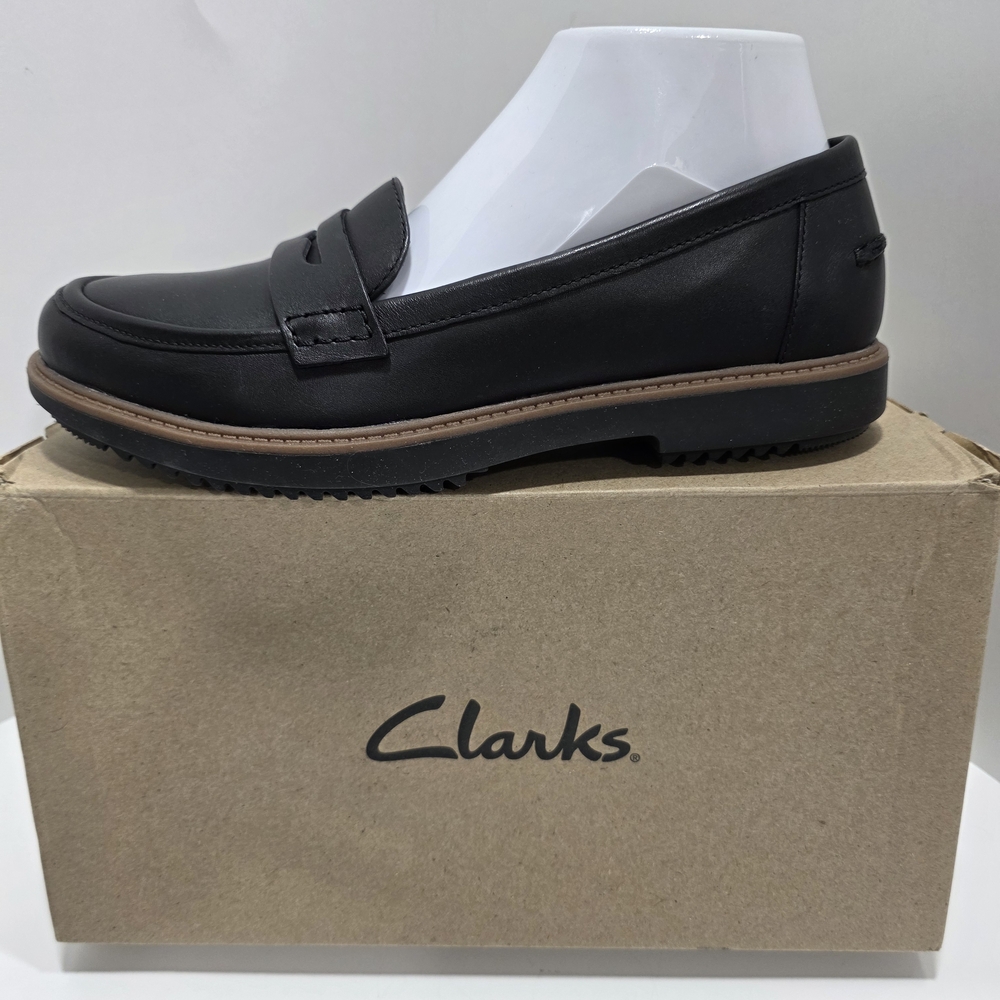 Clarks Collection Raisie Eletta Black Penny Loafer Size 8.5 NWT